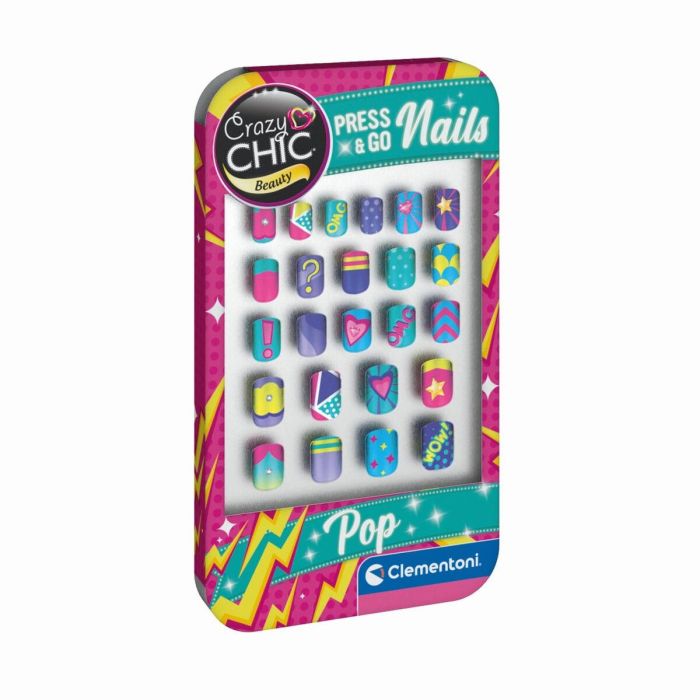 Clementoni Press & Go Nails: Expositor Surtido de Uñas Adhesivas Infantiles de Fácil Aplicación, Pop Display, Ideal para Niñas a partir de 6 Años 1 Clementoni Press & Go Nails: Expositor Surtido de Uñas Adhesivas Infantiles de Fácil Aplicación, Pop Display, Ideal para Niñas a partir de 6 Años 1