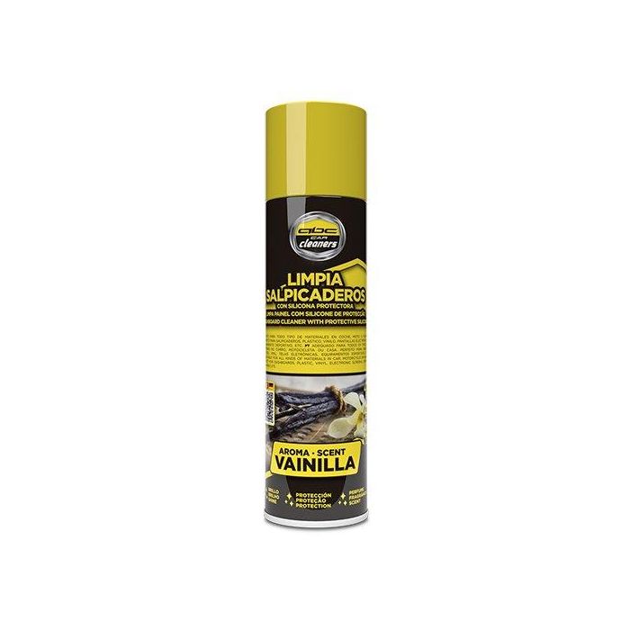ABC CAR CLEANERS MOT60002 Spray Limpia Salpicaderos con Silicona Protectora Vainilla 250 ml para Coche, Moto, Hogar, Plástico y Vinilo ABC CAR CLEANERS MOT60002 Spray Limpia Salpicaderos con Silicona Protectora Vainilla 250 ml para Coche, Moto, Hogar, Plástico y Vinilo