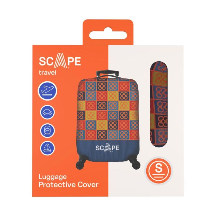 Scape Travel funda protectora de maleta talla S cuadrados 1 Scape Travel funda protectora de maleta talla S cuadrados 1