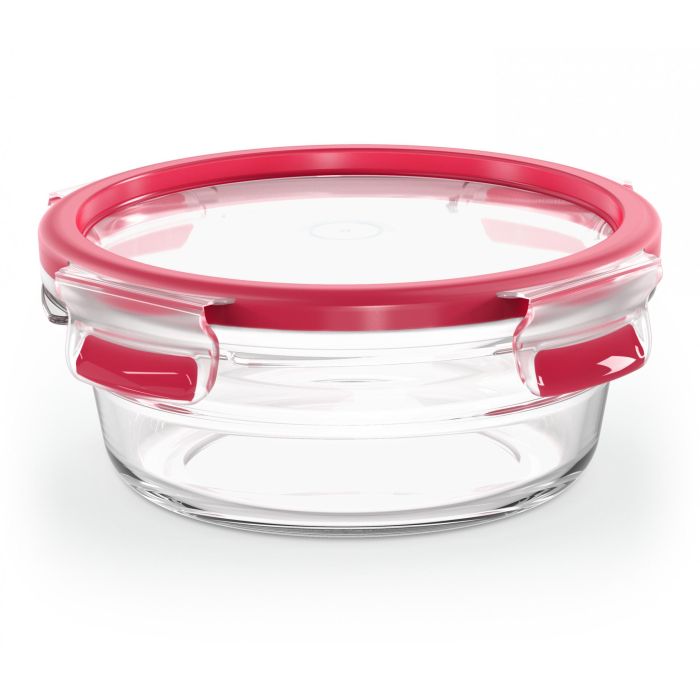 Emsa N10403 Clip & Close Glas Frischhaltedose rund 0.6 L Transparent/Rot 0 Emsa N10403 Clip & Close Glas Frischhaltedose rund 0.6 L Transparent/Rot 0