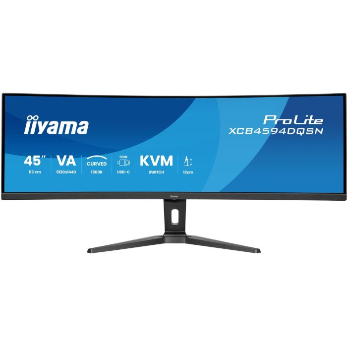 iiyama Monitor XCB4594DQSN-B1 113cm (44.5") 32:9 Dual QHD Curvo 165Hz VA 0.8ms 2xHDMI DP USB-C 90W Power Delivery Negro 1 iiyama Monitor XCB4594DQSN-B1 113cm (44.5") 32:9 Dual QHD Curvo 165Hz VA 0.8ms 2xHDMI DP USB-C 90W Power Delivery Negro 1