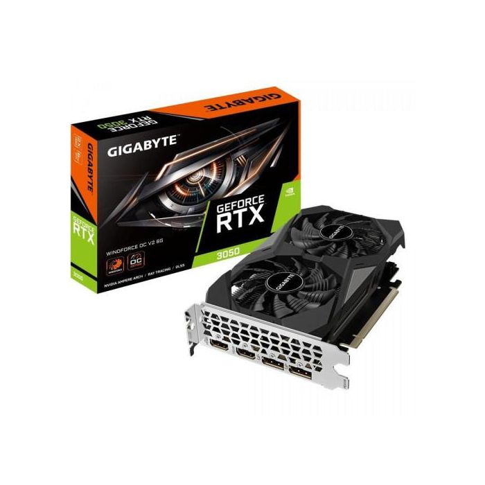 Tarjeta Gráfica Gigabyte GeForce RTX 3050 WindForce OC V2/ 6GB GDDR6