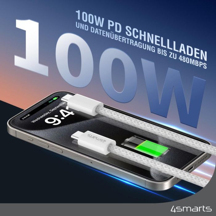 4smarts USB-C Magnetisches Kabel RollUp 1.5m. wei 7