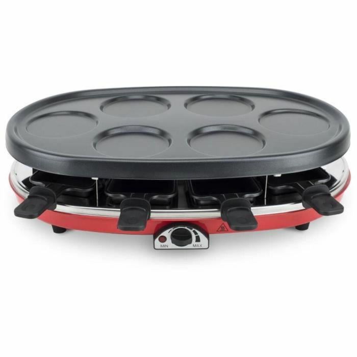H.Koenig RP418 Raclette 4 en 1 para 8 personas, grill y crepera - Rojo 2 H.Koenig RP418 Raclette 4 en 1 para 8 personas, grill y crepera - Rojo 2