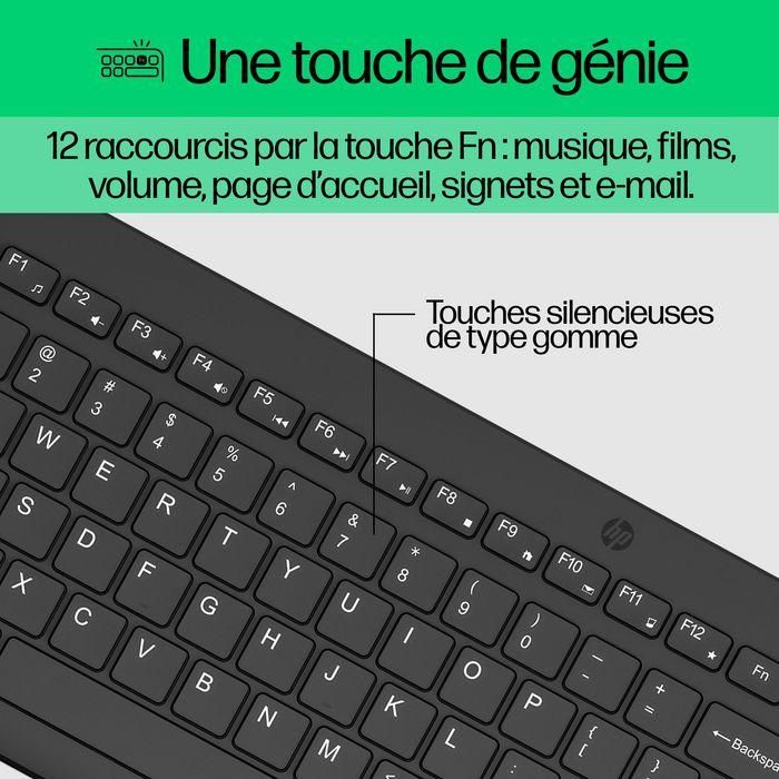 HP 330 Teclado y Ratón Inalámbricos, Set Ergonómico con Teclado Numérico 9 HP 330 Teclado y Ratón Inalámbricos, Set Ergonómico con Teclado Numérico 9