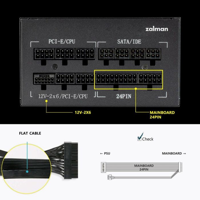 Fuente de Alimentación Zalman ZM1000-TMX2SE 8
