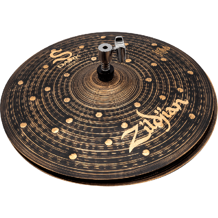 Zildjian Hi Hat 14" S Dark Platillos Oscuros, Complejos y Secos para Batería Acabado Exclusivo y Martilleado Aleatorio