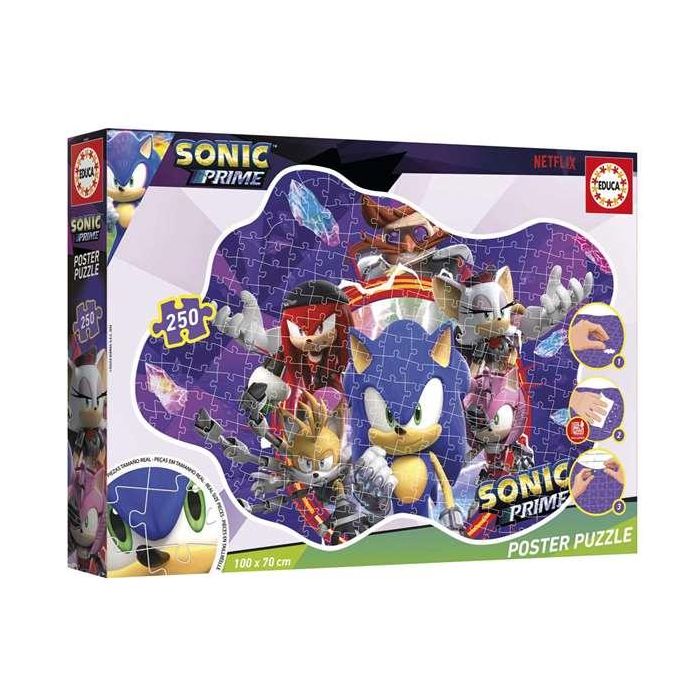 Puzzle 250 piezas sonic prime "poster puzzle" 3 Puzzle 250 piezas sonic prime "poster puzzle" 3