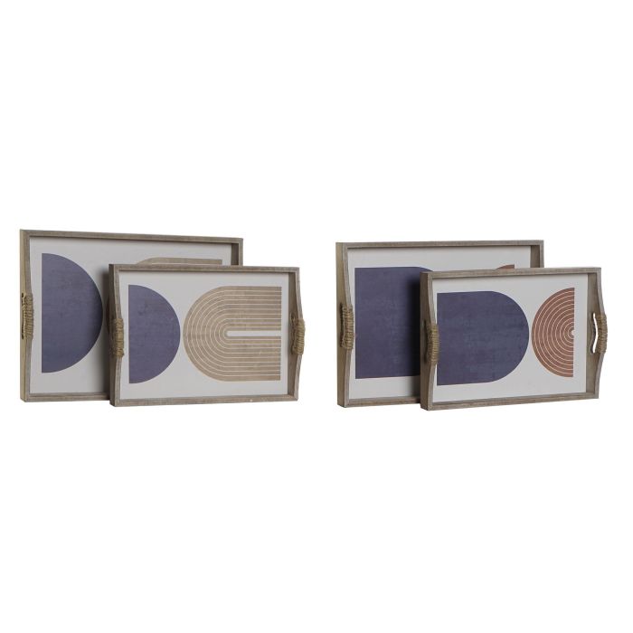 Bandeja Moderno DKD Home Decor Azul Beige 30 x 6 x 40.6 cm Set de 2 (2 Unidades) Bandeja Moderno DKD Home Decor Azul Beige 30 x 6 x 40.6 cm Set de 2 (2 Unidades)