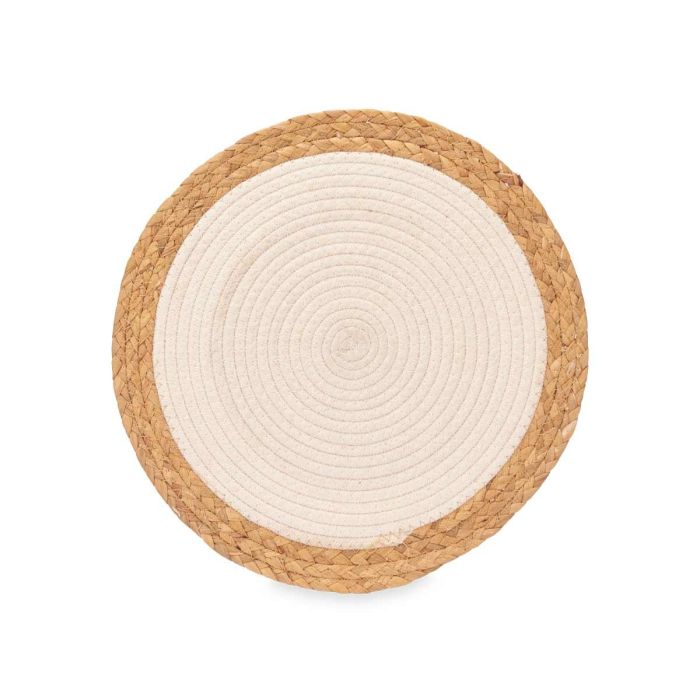 Salvamantel Esparto Espiral Tela Blanco 35Cm Kinvara (24 Unidades) 2 Salvamantel Esparto Espiral Tela Blanco 35Cm Kinvara (24 Unidades) 2