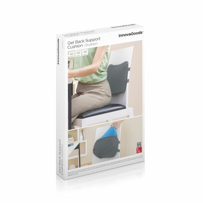 Cojín Lumbar de Gel con Funda Extraíble Glushion InnovaGoods 1 Cojín Lumbar de Gel con Funda Extraíble Glushion InnovaGoods 1