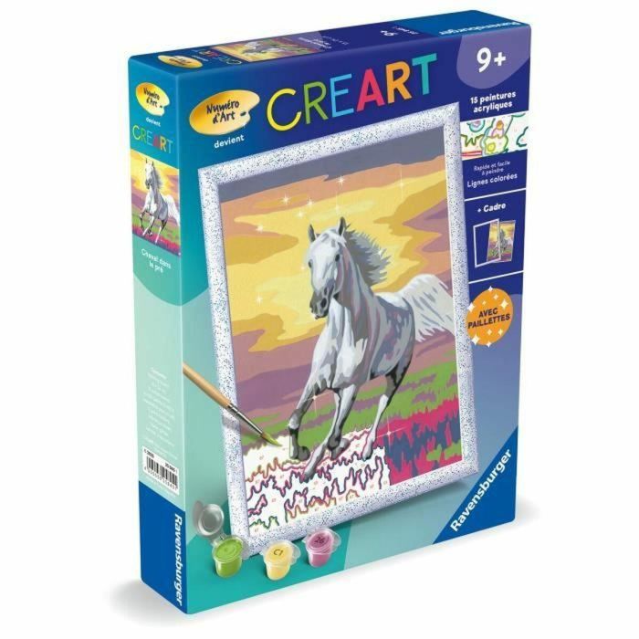 CreArt Kids - Caballo en el prado (18 x 24 cm), kit de pintura por números, Art Number, a partir de 7 años, 25845, Ravensburger 1 CreArt Kids - Caballo en el prado (18 x 24 cm), kit de pintura por números, Art Number, a partir de 7 años, 25845, Ravensburger 1