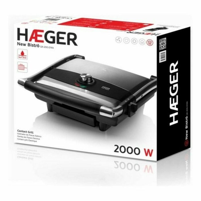Parrilla Eléctrica Haeger GR-200.014A 2000 W 1 Parrilla Eléctrica Haeger GR-200.014A 2000 W 1