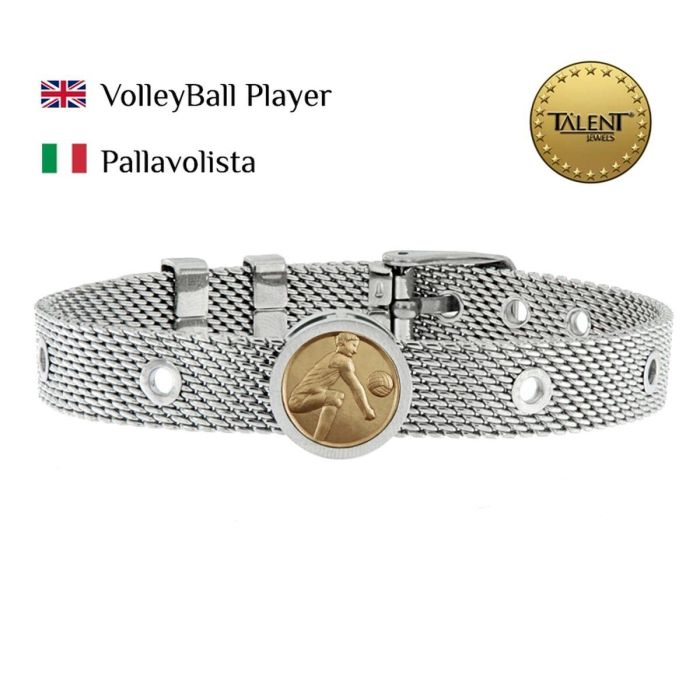 Pulsera Unisex VolleyBall Player Talent Jewels TJA-1-12-01-1-235 Plateado 1 Pulsera Unisex VolleyBall Player Talent Jewels TJA-1-12-01-1-235 Plateado 1