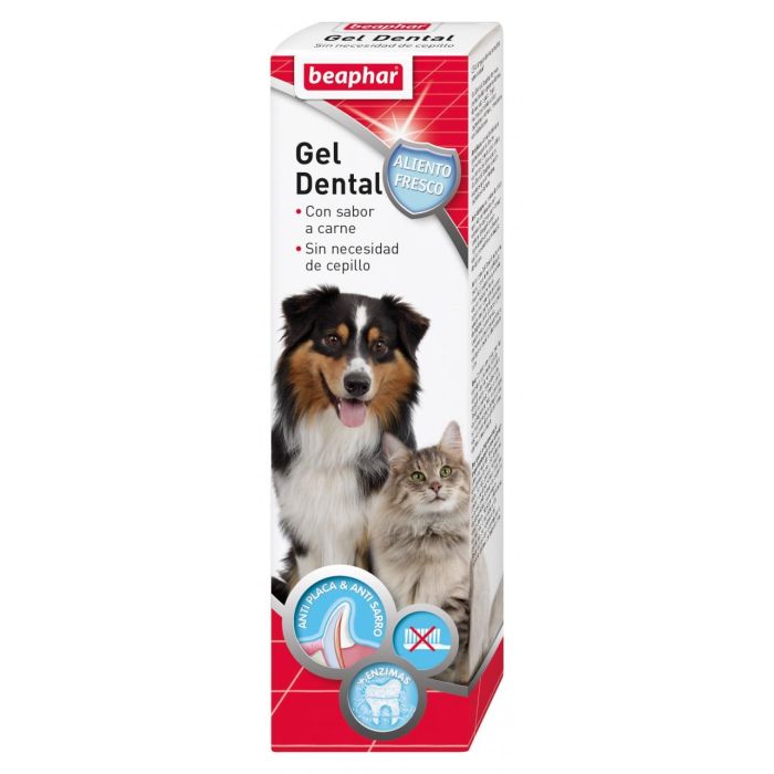 Gel Dental Perro-Gato 100 gr: Solución contra placa, sarro y mal aliento con sabor a carne