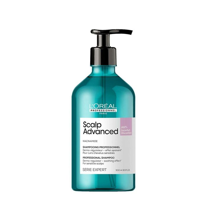 L'Oreal Scalp Advanced Champú para Cuero Cabelludo Sensible 500ml con Sorbitol Calma Picores e Hidrata