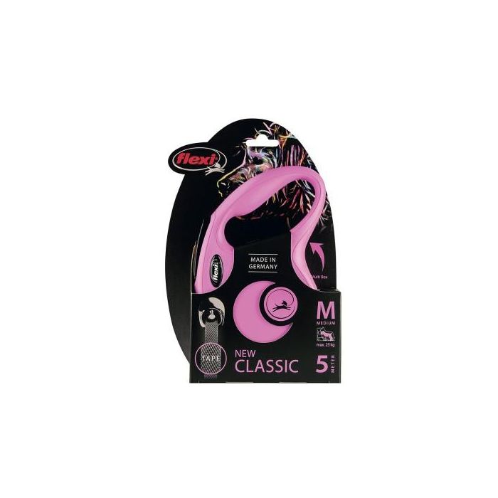 Correa para Perro Flexi NEW CLASSIC 5m Rosa Talla M 1