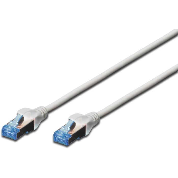 DIGITUS Patchkabel Cat5e SF/UTP Ste. RJ45 10.00m grau Polybeutel