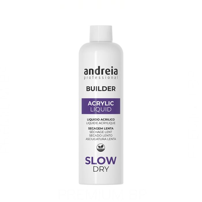 Andreia Professional Builder Acrylic Liquid Slow Dry Liquido Acrilico Secado Lento 250 ml