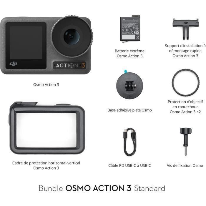 Cámara de acción - DJI - OSMO Action 3 Estándar Combo - 4K/120 IPS - Horizonsteady - Negro 4 Cámara de acción - DJI - OSMO Action 3 Estándar Combo - 4K/120 IPS - Horizonsteady - Negro 4