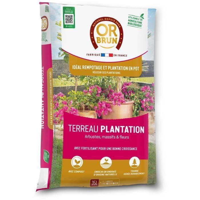 Tierra de plantación - O MARRÓN - OBRTPLAN35N - 35 L