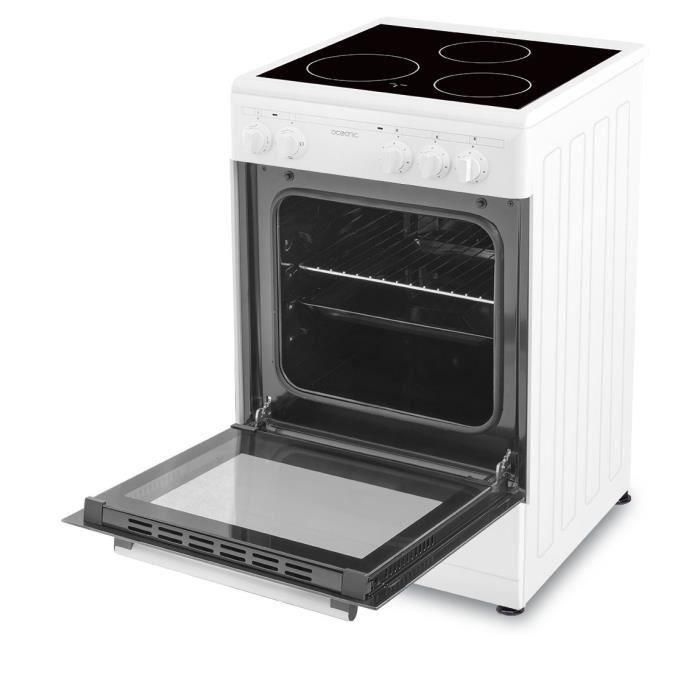 Cocina vitrocerámica 50 x 50, horno de convección natural, horno blanco 48L 1 Cocina vitrocerámica 50 x 50, horno de convección natural, horno blanco 48L 1