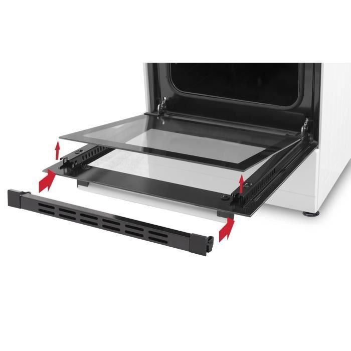 Cocina vitrocerámica 50 x 50, horno de convección natural, horno blanco 48L 4 Cocina vitrocerámica 50 x 50, horno de convección natural, horno blanco 48L 4