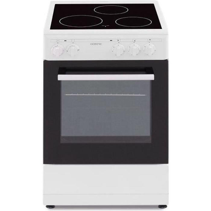 Cocina vitrocerámica 50 x 50, horno de convección natural, horno blanco 48L Cocina vitrocerámica 50 x 50, horno de convección natural, horno blanco 48L