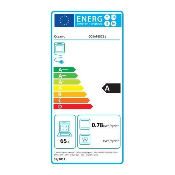 Horno empotrable Limpieza catalítica OCEANIC - OCEAF65CB1 - Negro - L64 x L65 x H65 cm - 65L 4 Horno empotrable Limpieza catalítica OCEANIC - OCEAF65CB1 - Negro - L64 x L65 x H65 cm - 65L 4