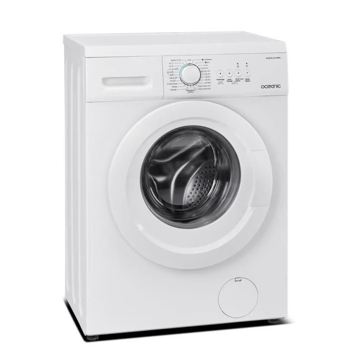 Lavadora ojo de buey OCEANIC - OCEALL610WS - 6 kg - Ancho 59,5 cm - 1000 rpm - Blanco 1 Lavadora ojo de buey OCEANIC - OCEALL610WS - 6 kg - Ancho 59,5 cm - 1000 rpm - Blanco 1