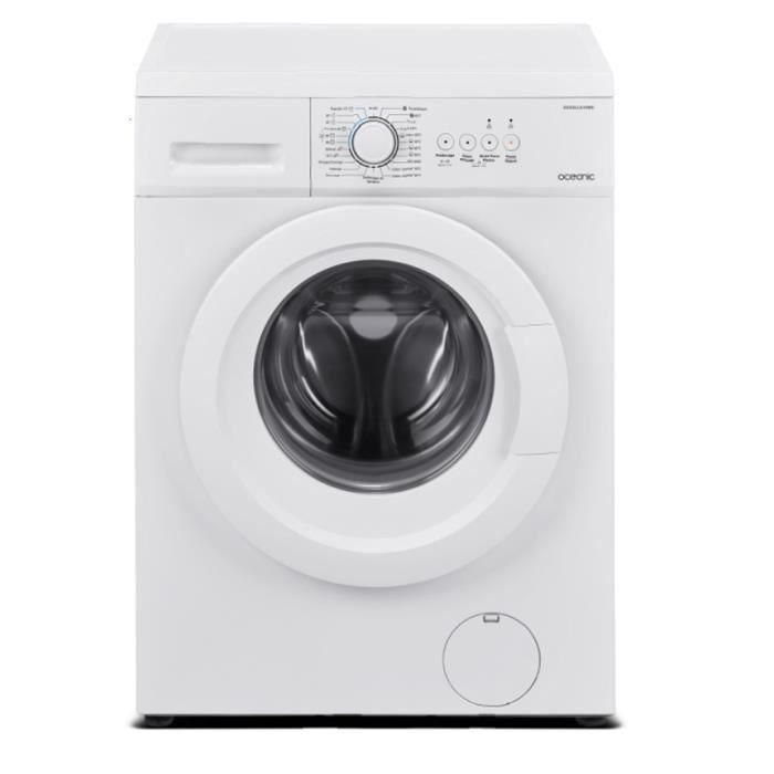 Lavadora ojo de buey OCEANIC - OCEALL610WS - 6 kg - Ancho 59,5 cm - 1000 rpm - Blanco Lavadora ojo de buey OCEANIC - OCEALL610WS - 6 kg - Ancho 59,5 cm - 1000 rpm - Blanco