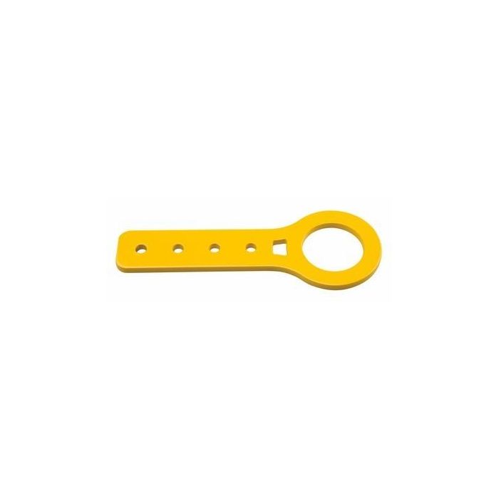 Omp OMPEB0-0572 Gancho de Remolque Plano de Aluminio 6 mm Amarillo