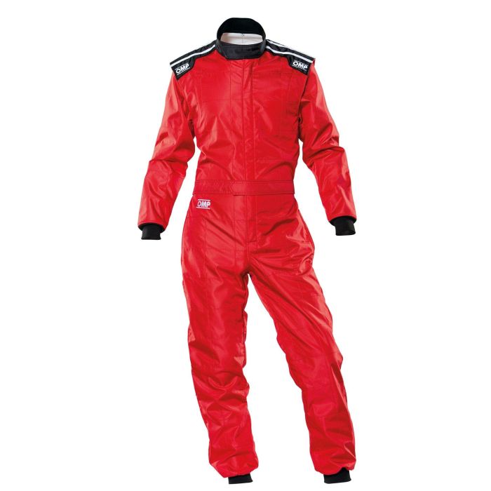 OMP OMPKA0-1728-A01-061-L Traje de Karting Ks-4 Nivel Básico Poliéster/Algodón 4 Capas Homologado CIK-FIA Nivel 1 Rojo Talla L