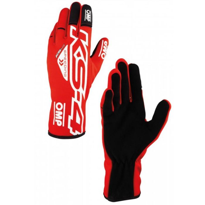 Guantes Omp Kart Ks-4 Rojo-Blanco Talla XS OMPKB0-2750-A01-063-XS