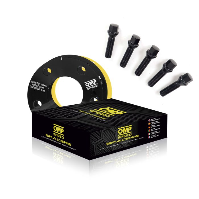 Omp Speed Juego De Separadores Ancho: 5 mm Pcd: 4x100 Cb.H: 56.1 Od: 139 Tornillo M12x1.5Conico+Esparragos M12x1.5 OMPS08060501