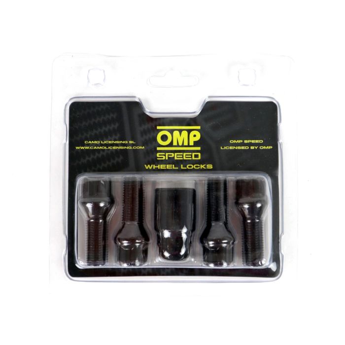 Omp Juego 4 Tornillos Antirrobo Llantas Omp M14x1.5 28 mm Forma Conica 2