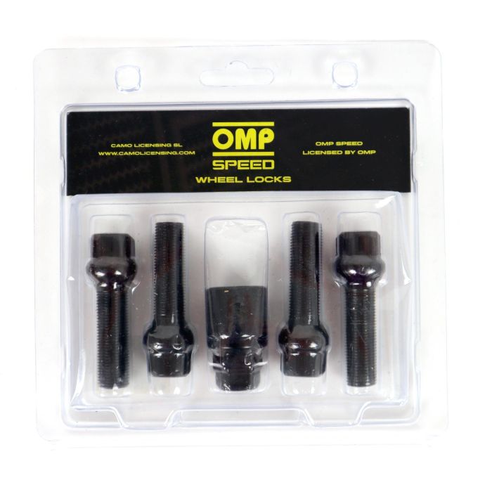Omp Juego 4 Tornillos Antirrobo Llantas Omp M14x1.25 40 mm Forma Conica 1