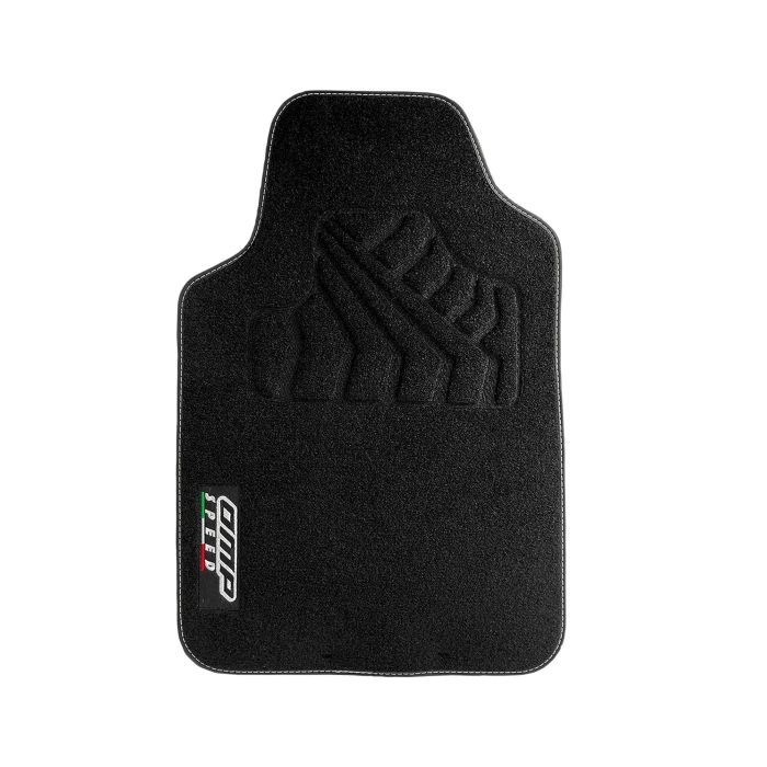 Omp Juego De Alfombrillas Para Coche X4 Color Negro Omp Speed Logo Bandera Italia 1