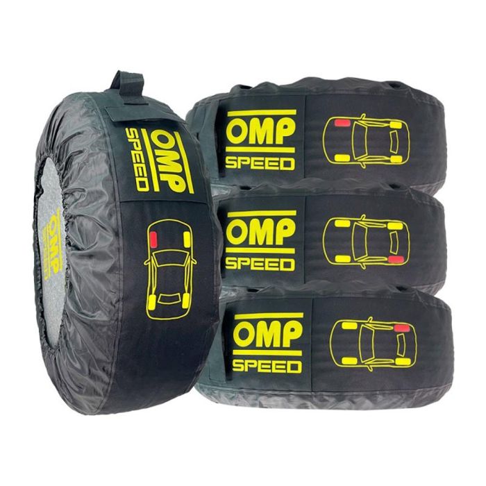 Omp Speed Juego De 4 Fundas Universales Para Almacenamiento Y Transporte De Neumáticos Con Bolsillo Y Protección Delantera OMPS18050012