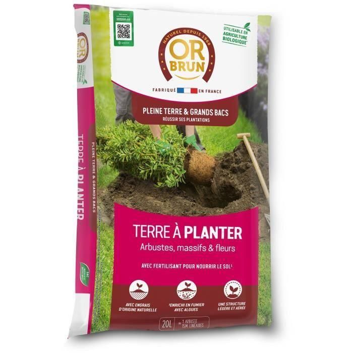 Tierra para plantar - MARRÓN ORO - OBRTAP20N - 20 L