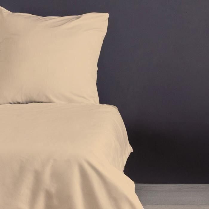 Juego de Cama ASI8684282601036 - 1 Funda Nórdica 220x240 cm + 2 Fundas Almohada 60x60 cm - 100% Algodón Satén Beige 2