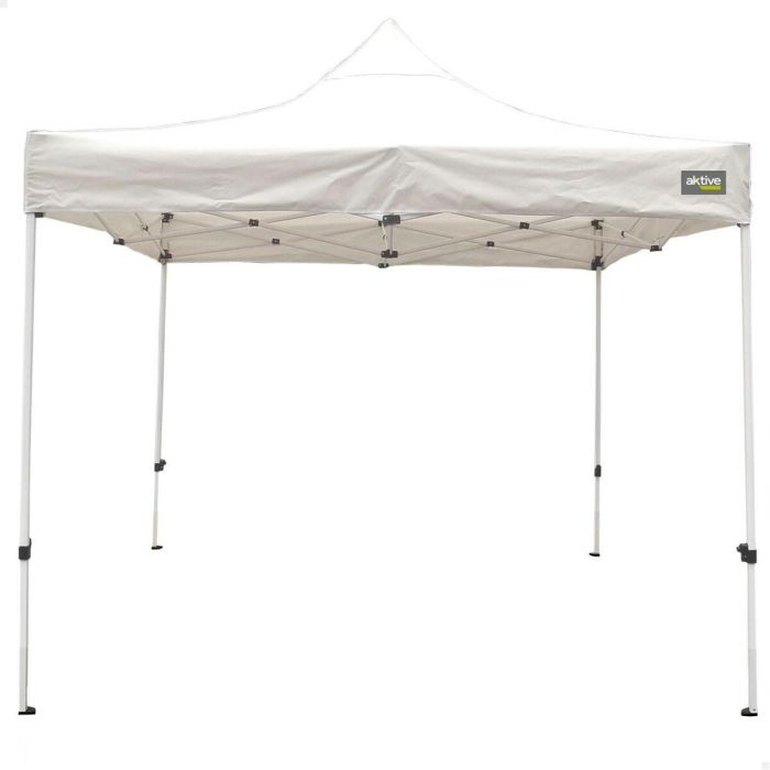 Cenador Aktive Plegable Altura ajustable Acero Poliéster 420D Oxford Blanco 300 x 320 x 300 cm Cenador Aktive Plegable Altura ajustable Acero Poliéster 420D Oxford Blanco 300 x 320 x 300 cm