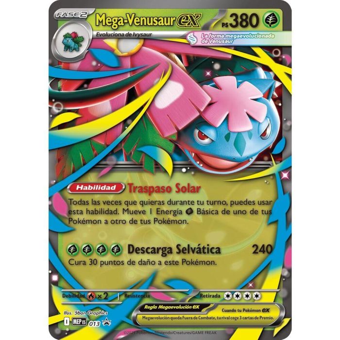 Pokemon Blister Premium Cartas Mega-Venusaur TCG Latino +6 años 1