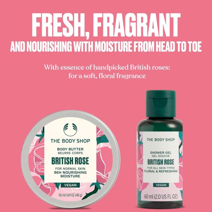 Gel de Ducha The Body Shop BRITISH ROSE 2 Piezas 4