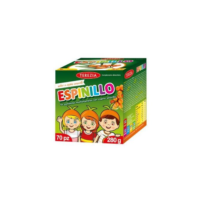 TEREZIA Multivitaminas Espino Amarillo 60 Gominolas con Vit. C, E, B1, B2, B6, B9, B7, B12 para Niños y Adultos