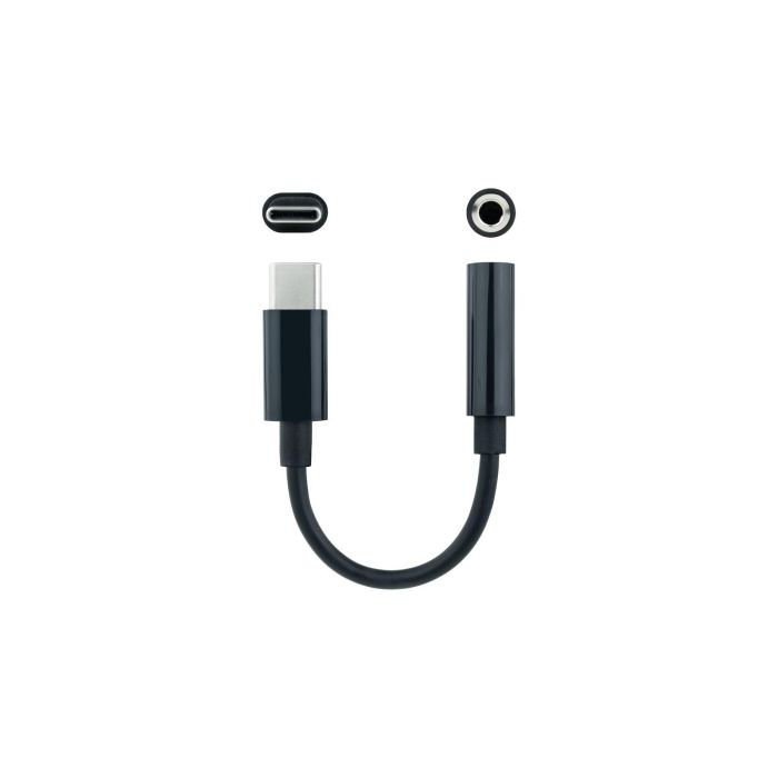Adaptador USB C a Jack 3.5 mm NANOCABLE 10.24.1205 Negro 1
