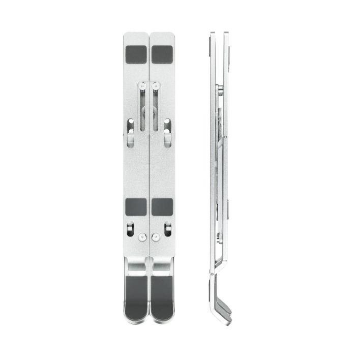 TooQ TQLRS0033-AL Soporte Elevador Plegable para Portátil/Tablet 11-15" de Aluminio Plata con 7 Niveles de Altura 1
