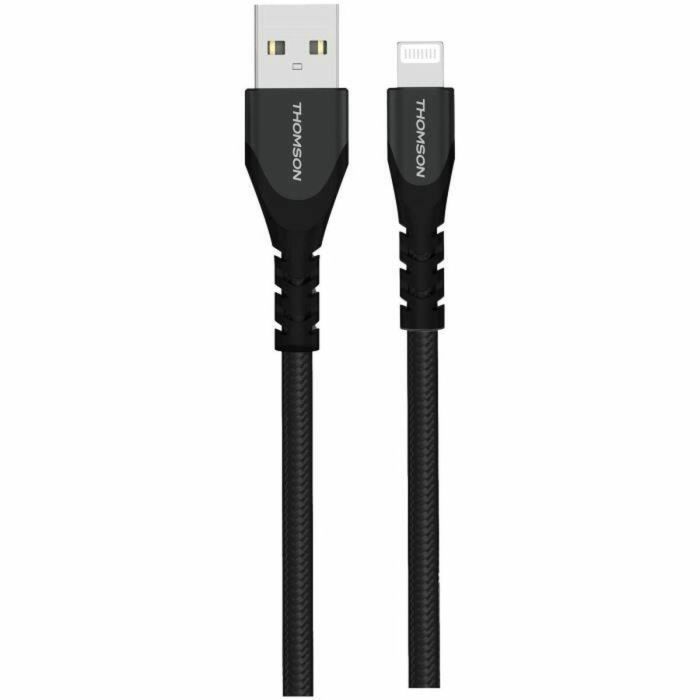 Thomson THO3513767450027 Cable de Carga y Datos USB-A a Lightning, Certificado MFI, 3A, 1.5m
