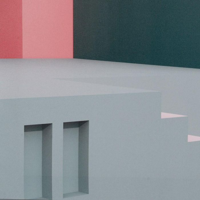 Cuadro Impresión Casas 2/M Decoración 50 X 3 X 70 cm