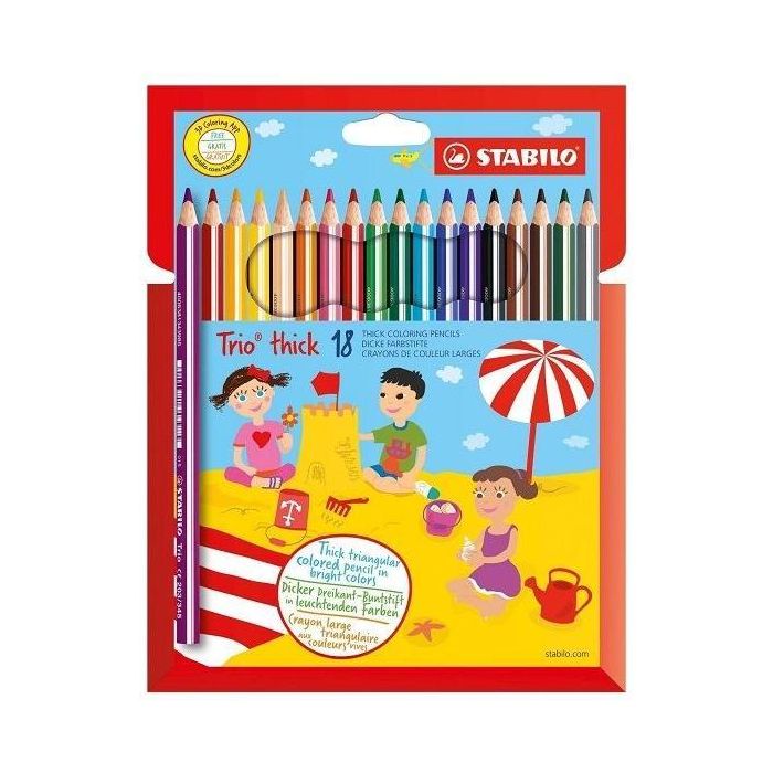 Stabilo Lápices De Colores Trio Thick C-Surtidos Estuche 18 Ud Stabilo Lápices De Colores Trio Thick C-Surtidos Estuche 18 Ud